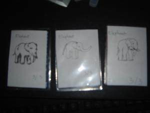 Fear the elephants! These are the elephant tokens I used for the Glare deck in constructed tournaments.