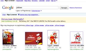 Try this: Google Image Search for “Jollibee”, then check the sponsored link!