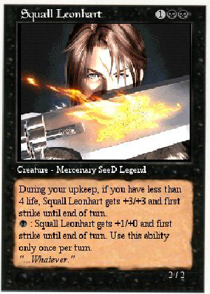 Posted on r/custommagic: So, back in the day I made a bunch of custom Magic cards based on Final Fantasy… (Old rules warning: phasing!) 