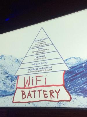 2 new things added to Maslow’s heirarchy at the #M1Summit: Watching people at the airport, that appears to be true.