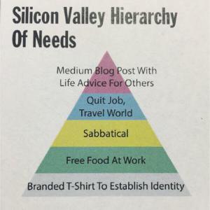 Too funny. Silicon Valley Hierarchy of Needs.