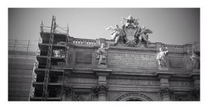 Trevi fountain, unfortunately under renovation when we were there. This pic was "enhanced" by Google+