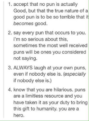 An important reminder about puns: