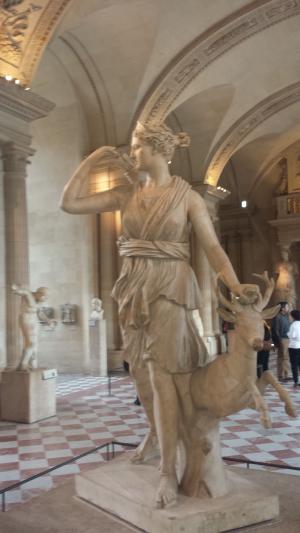 Diana of the Hunt. There's a replica of this statue in the hall of mirrors in Versailles