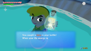 Posted in MiiVerse’s The Legend of Zelda: The Wind Waker HD:
Look at that fairy’s face. Putting fairies in bottles so you can use them later is basically slavery