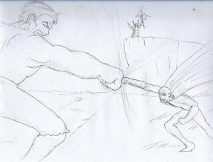 Hulk vs Saitama #sketchdaily (this is terrible)