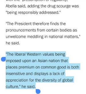 We are seriously sounding more and more like North Korea
Quoted AtomSiraullo's tweet:   In defense of Duterte’s actions, we now market carnage as a cornerstone of Filipino culture.  