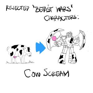 Rejected Beast Wars characters: CowScream #sketchdaily #transformers