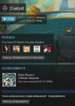 Yay, I can quit grinding Duelyst now! Not that I will lol