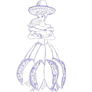 Rejected Disney princesses: Taco Belle #sketchdaily