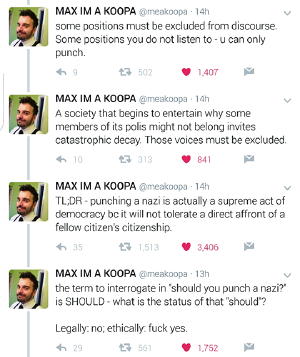 wilwheaton:
imathers:
 maxofs2d:
Sorry about this being in Twitter format but it was too good not to share. (x)
 Boy, I remember when all of this seemed* like a mostly abstract consideration and not something we’re going to have to take to the streets over and over again to combat.
*(rightly or wrongly [probably the latter], and I am fully aware this also speaks to how privileged my existence is)