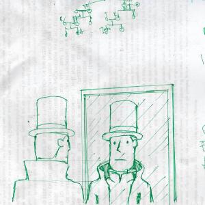 Professor Layton and the Curious Reflection #sketchdaily