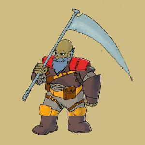 A dwarf with a scythe #sketchdaily