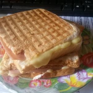 Grilled ham and cheese for lunch