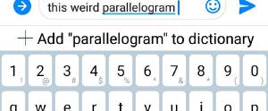 Android dictionary doesnt recognize geometric shapes