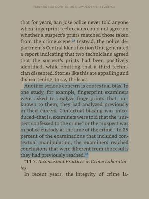 Read it, and weep.
You are told constantly that fingerprints uniquely identify individuals.
Even defense attorneys say it.
Turns out fingerprints are so unique they can even differentiate you from yourself just by telling the examiner whether you are in custody, or not.