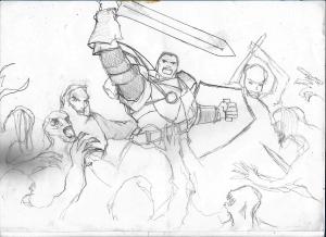While cleaning up some stuff I found some old #MTG related pencil sketches. Can you identify the cards?