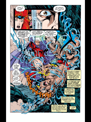 X-Men (1991) #25 by Fabian Nicieza and Andy Kubert. Magneto removes Wolverine’s adamantium