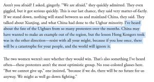 Hong Kong protests are in their fifth month despite an escalating crackdown. How? One surprising answer: the fate of China’s Uyghurs. Many talked to me about it. They watched and learned. They’ve decided that they “may as well go down fighting.” My latest. https://www.theatlantic.com/international/archive/2019/11/escalating-violence-hong-kong-protests/601804/