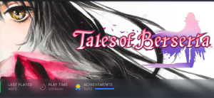 For the past month, most of my gaming time was spent on the Steam version of Tales of Berseria, which I got from a Humble Monthly Bundle back in 2018.
Summary: One of the best entries in the Tales series. Has fun combat, a great cast, a darker story and a really good aesthetic.
My notes:
 I’m a big fan of the Tales series of games, ever since Phantasia on the SNES and Destiny on the PS1, and I take the opportunity to play them whenever they come out for a console I actually have.