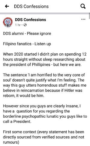 These people tried to spam and mass report a certain DDS Confessions page without realizing that DDS is a school in India (Daisy Dales Senior Secondary School) and the page is ran by its alumni.
Now they researched about our President and hence this post.
Yikes.