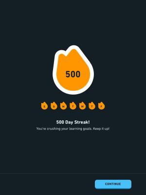 500! #duolingo