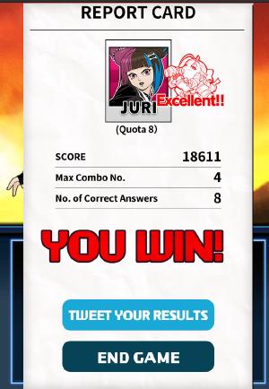 Put your knowledge to the test with the Street Fighter Quiz! My Score: 8848 https://game.capcom.com/cfn/sfv/quiz?lang=en #shadaloo C.R.I. #QUIZ_STREET_FIGHTER_ACADEMY
For some reason the toughest opponent in this game is Juri
I finally beat her lol
Put your knowledge to the test with the Street Fighter Quiz! My Score: 18611 https://game.capcom.com/cfn/sfv/quiz?lang=en #shadaloo C.R.I. #QUIZ_STREET_FIGHTER_ACADEMY