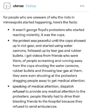 PLEASE EDUCATE YOURSELF ON WHY THE RIOTS IN MINNEAPOLIS STARTED