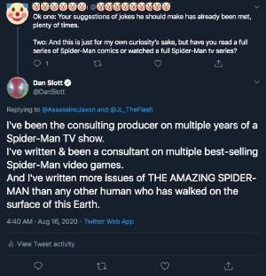 Twitter should consider just showing the person’s bio when you reply to a tweet, to help avoid dumbass moments like this.
Quoted DanSlott's tweet:   There are definitely times when I should step away from Twitter for a bit… like… right… NOW.
All right, back to my script.
See ya later.
 