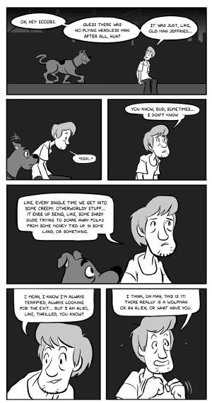 A Shaggy and dog story
http://portsherry.com/comic/a-shaggy-and-dog-story/
Phew! My longest comic yet!
