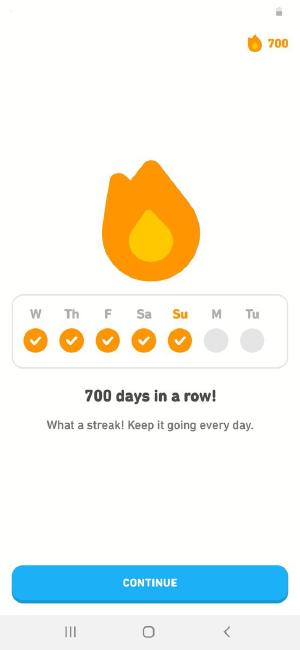 700! #Duolingo