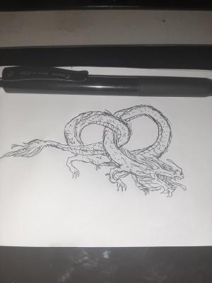 Pretzel dragon #sketchdaily 16/365