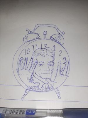 Drawing people is hard #sketchdaily 33/365
So is placing numbers on a clock face, apparently.