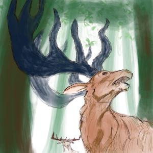 Bellowing elk #sketchdaily 74/365
Reference: https://gamepedia.cursecdn.com/mtgsalvation_gamepedia/6/63/Elk.jpg (original art Lucas Graciano)