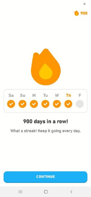 900! #Duolingo