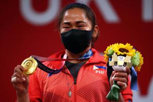 Best news of the day, if not the past 5 years. Congratulations, you deserve all the accolades for almost practically carrying the country. What a time to be alive!
Quoted RapplerSports's tweet:   SALAMAT, HIDILYN DIAZ! 🇵🇭🥇🏋🏻‍♀️
Even with her mask on, Hidilyn Diaz could not hide her emotions. Tears of joy for the Philippines’ first-ever Olympic gold medalist. (Photos: Edgard Garrido/Reuters) #Tokyo2020 #Olympics #PHI #Weightlifting
READ: https://www.rappler.com/sports/weightlifting-results-hidilyn-diaz-tokyo-olympics-july-26-2021
 